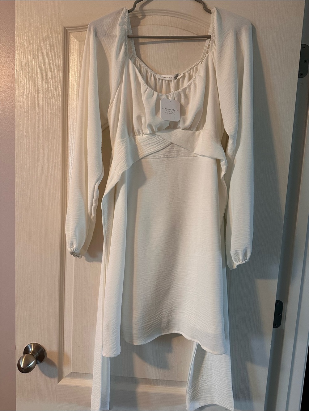 Altar’d State Lola Crossover Mini Dress | White | Size M | NWT